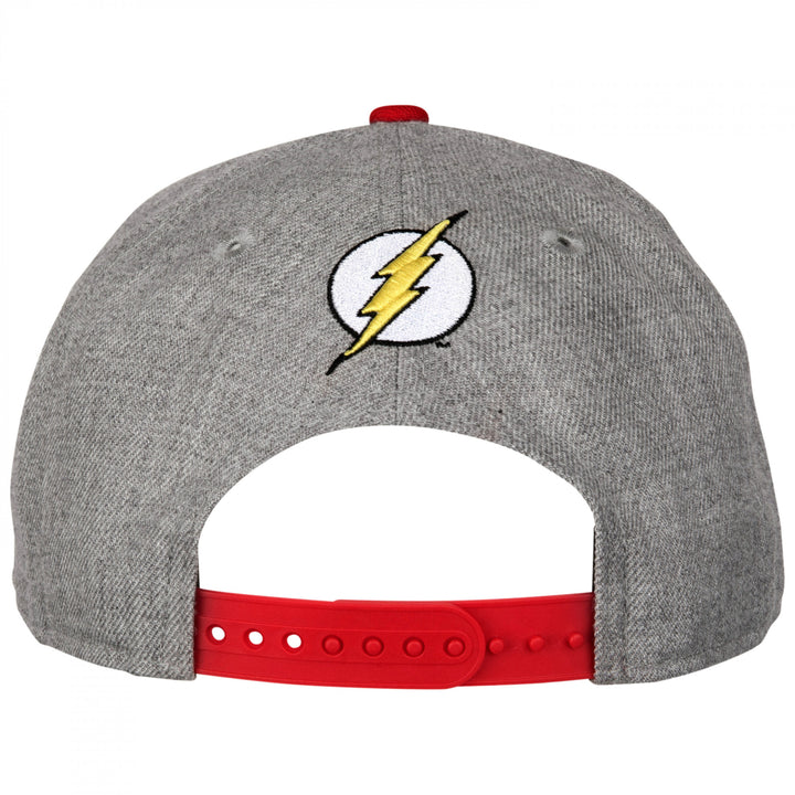 The Flash Symbol Heathered  Era 9Fifty Adjustable Hat Image 4