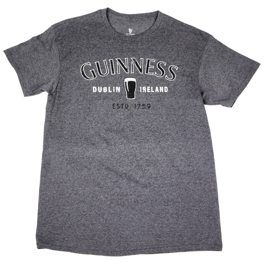 Guinness Dublin Ireland Beer Glass Logo T-Shirt Image 3