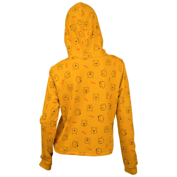 Winnie The Pooh Bear Patterned Womens Hoodie Image 3