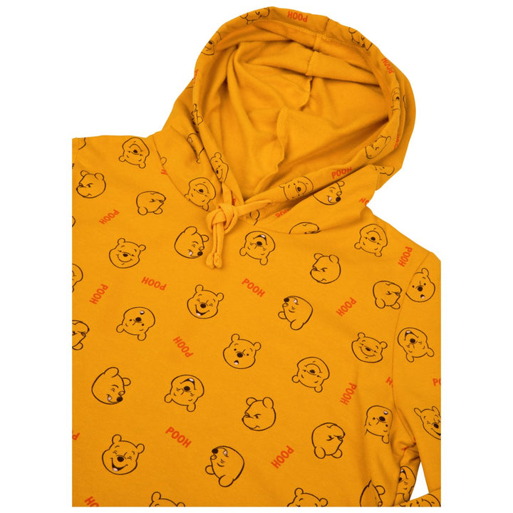 Winnie The Pooh Bear Patterned Womens Hoodie Image 4