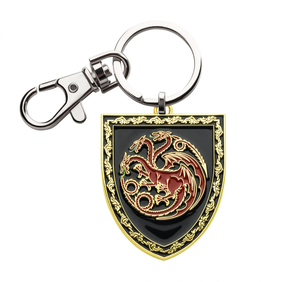 House of The Dragon Targaryen Shield Enamel Keychain Image 1