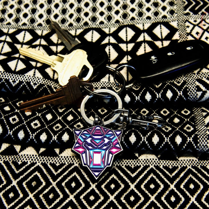 Black Panther Purple Logo Keychain Image 3