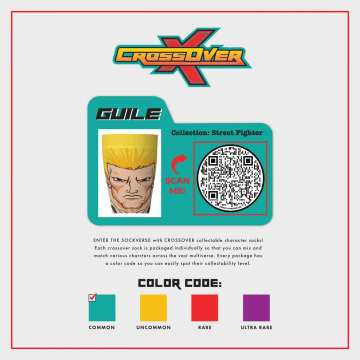 Street Fighter Guile Crossover Crew Socks Image 4