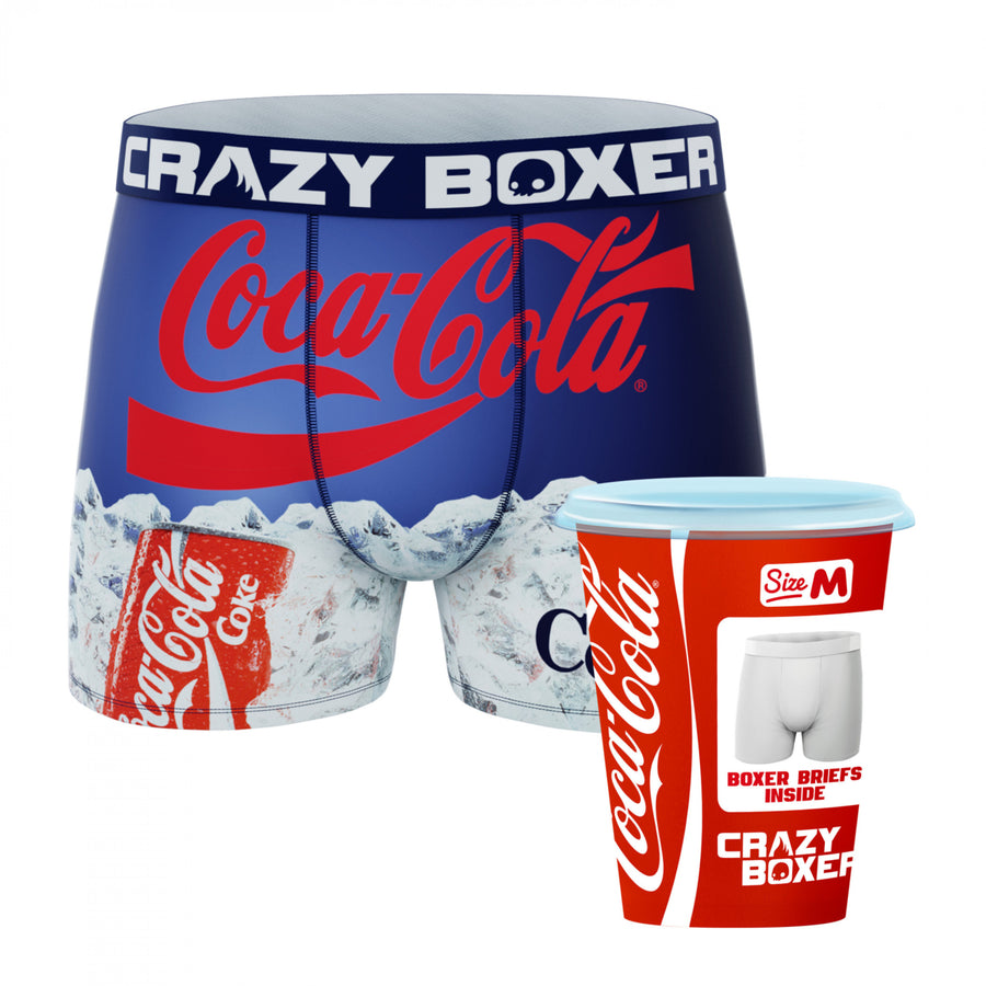 Coca-Cola Ice Cold Mens Crazy Boxer Briefs in Novelty Packaging Image 1