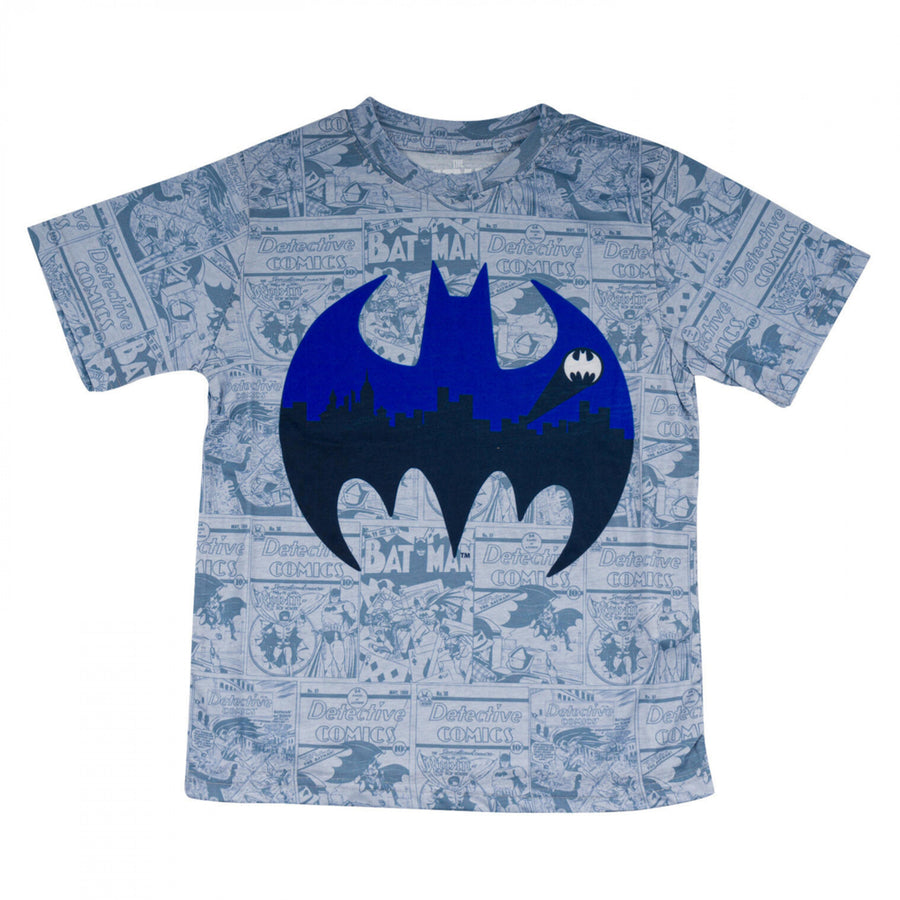 Batman Cityscape Detective Comics Youth T-Shirt Image 1