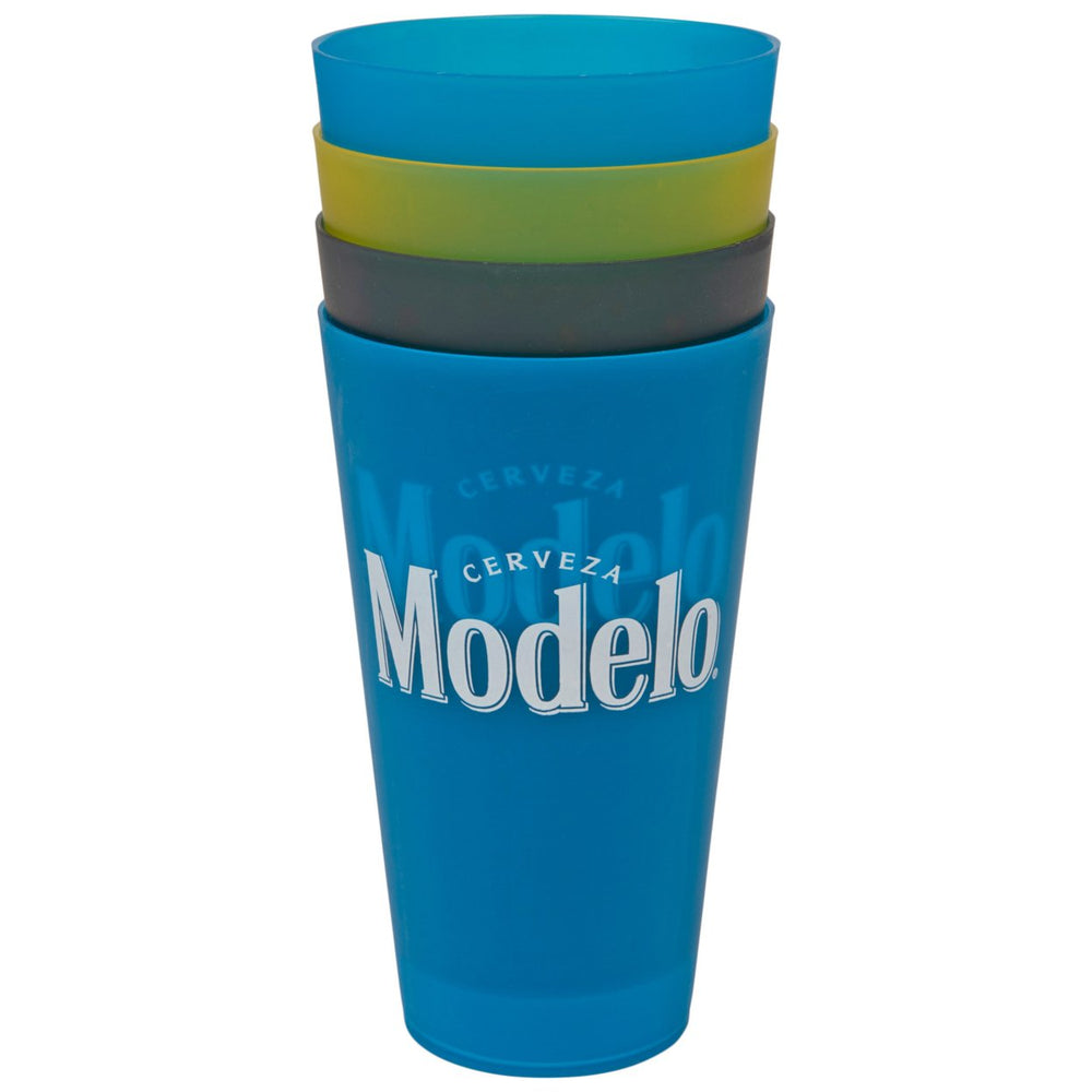 Modelo Cerveza Multi-Colored 4-Pack Plastic 22 Ounce Cups Image 2