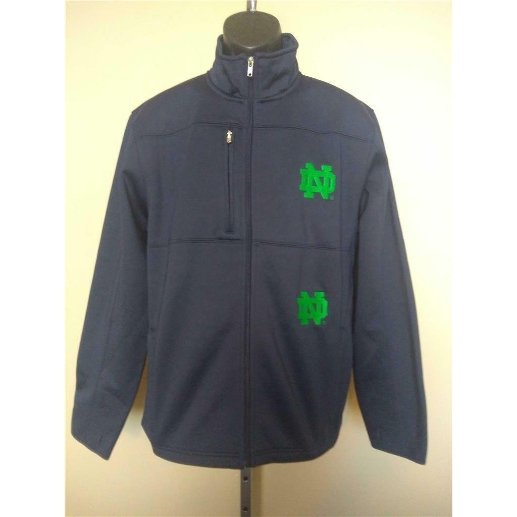 New Minor Flaw Notre Dame Fighting Irish Mens Size L Blue Adidas Fullzip Jacket Image 1