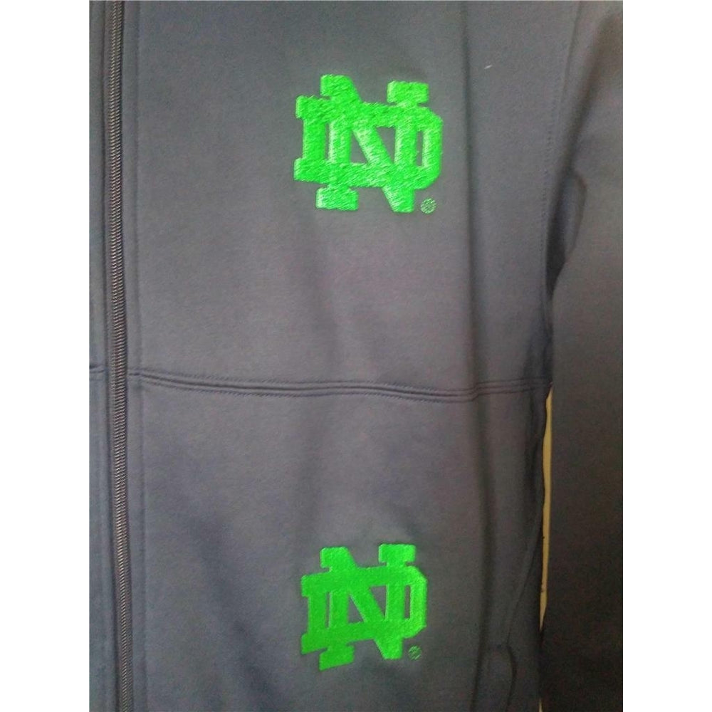 New Minor Flaw Notre Dame Fighting Irish Mens Size L Blue Adidas Fullzip Jacket Image 2