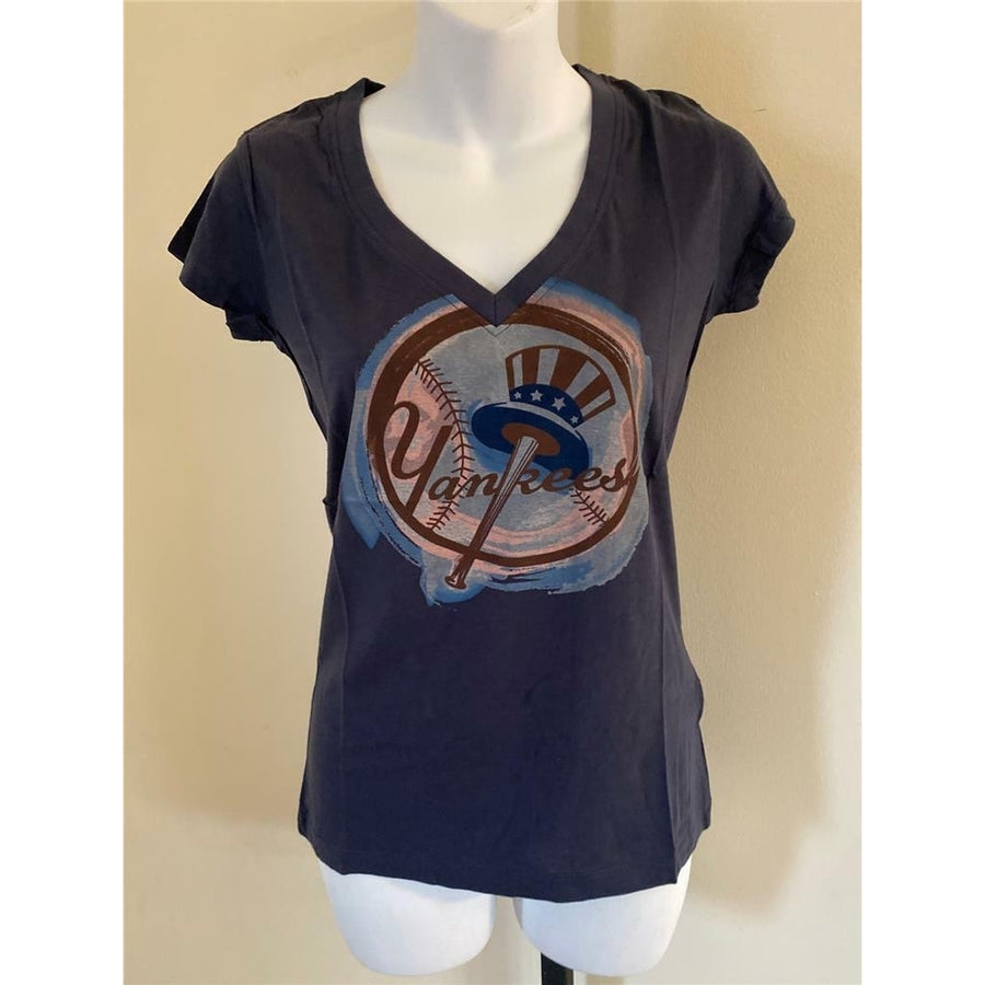 York Yankees Womens Size S Small Blue Shirt Image 1
