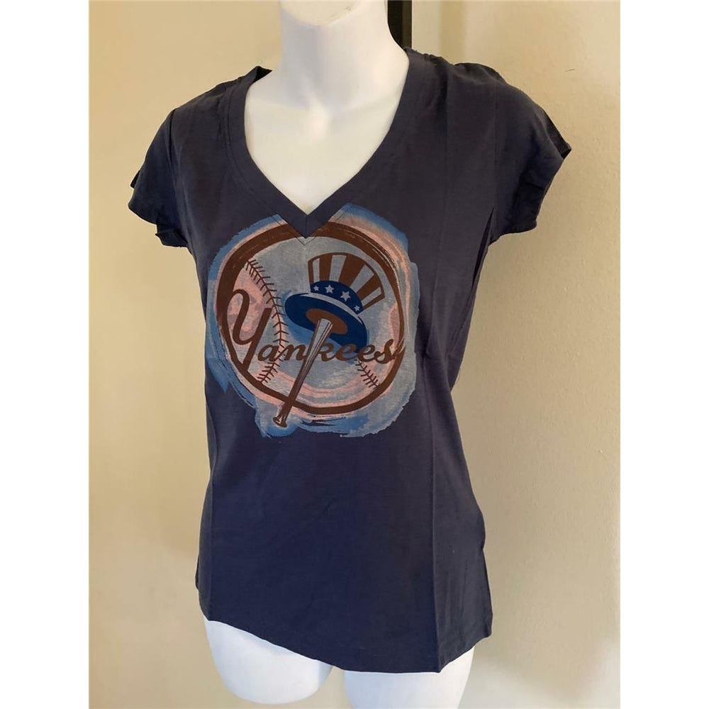 York Yankees Womens Size S Small Blue Shirt Image 2