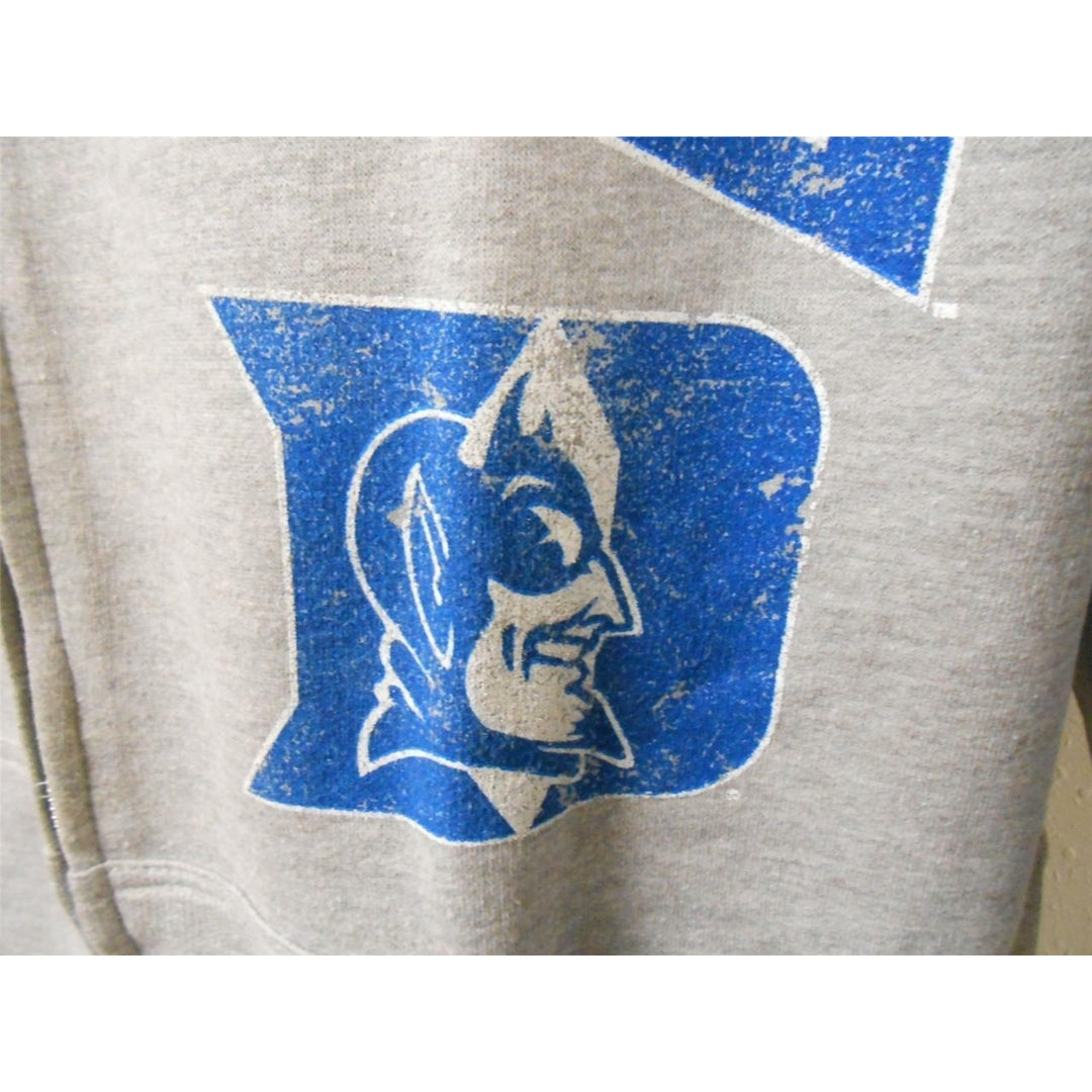 DUKE Blue Devils Adult Mens Size L Large Gray Full-Zip Jacket Hoodie Image 4