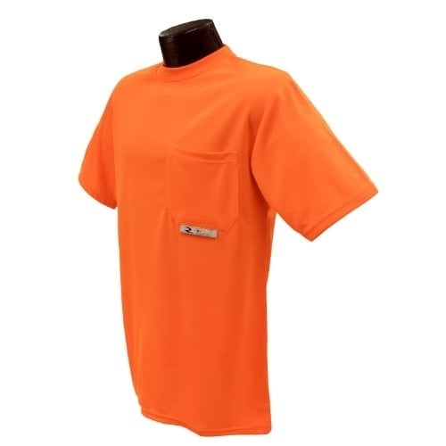 Radians Polyester Mesh Non-Rated Short Sleeve Safety T-Shirt HI/VIS ORANGE Image 1