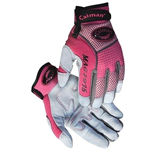 Caiman Womens Goat Grain Mechanic Gloves White Assorted Colors Size M/L Image 1