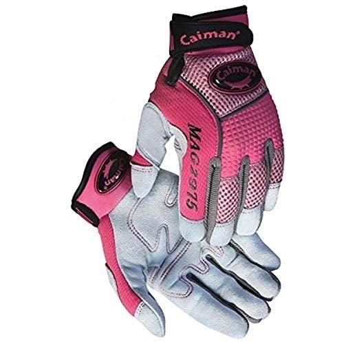 Caiman Womens Goat Grain Mechanic Gloves White Assorted Colors Size M/L Image 4