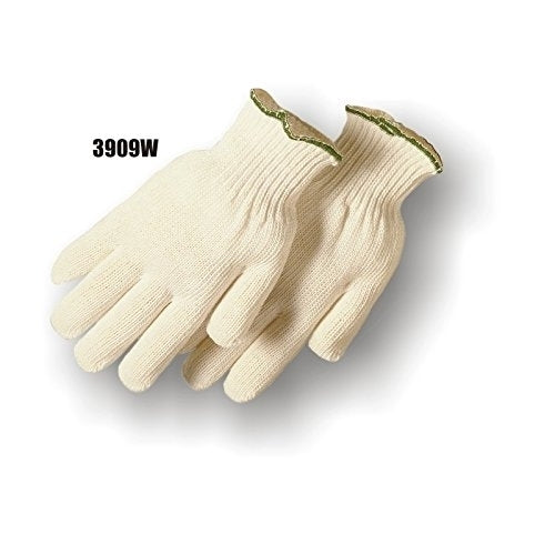(12 Pair) Majestic WHITE STRING KNIT POLYESTER XS GLOVES (3909W)  WHITE Image 2