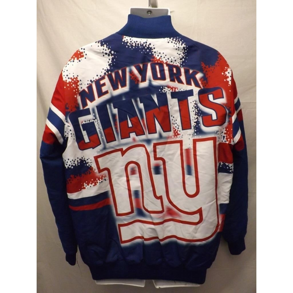 York Giants Mens Size L Large G-III Blue Button Snap Jacket Image 4