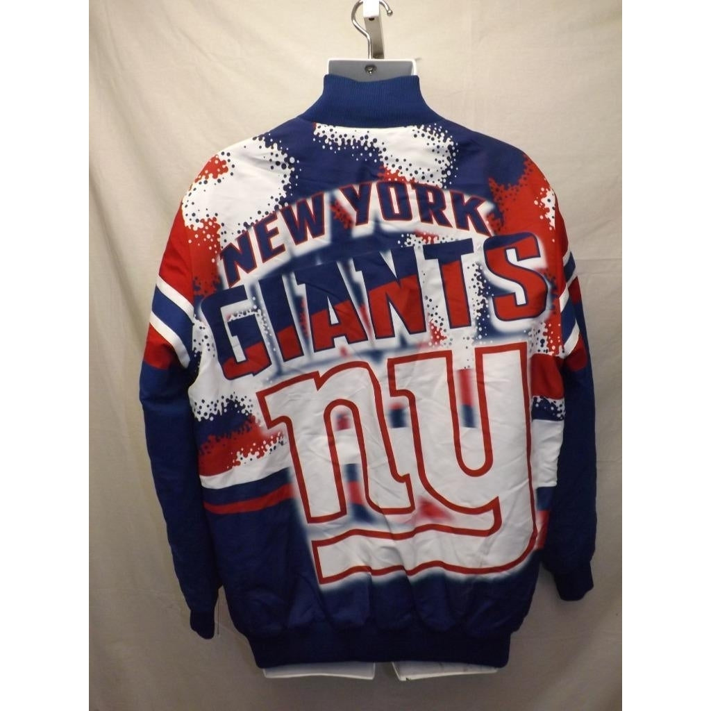 York Giants Mens Size L Large G-III Blue Button Snap Jacket Image 6