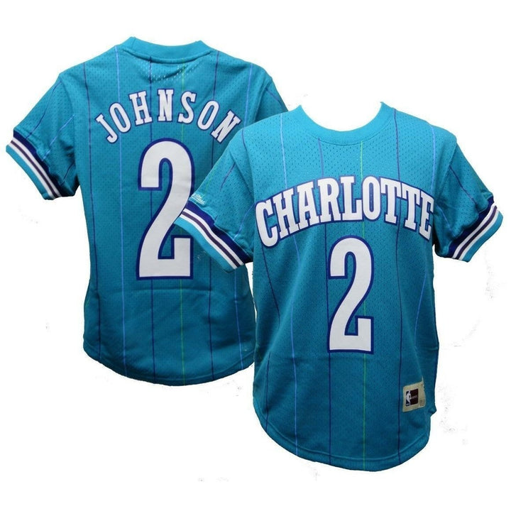 Larry Johnson 2 Charlotte Hornets Mens Size S (36) Mitchell and Ness Jersey 100 Image 1