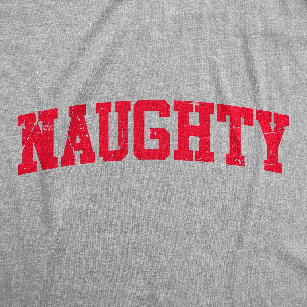 Womens Naughty T Shirt Funny Mischievous Xmas Spirit Lovers Tee For Ladies Image 2