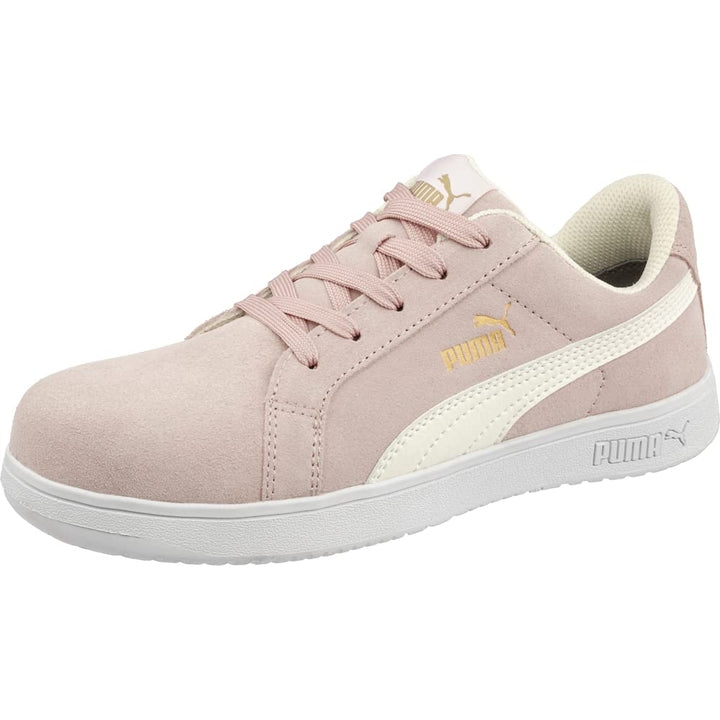 PUMA Safety Women's Iconic Low Composite Toe EH Work Shoes Pink Suede - 640145  PINK Image 1