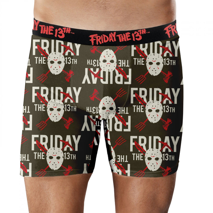 Friday the 13th Mask and Cross Weapons Boxer Briefs Image 2