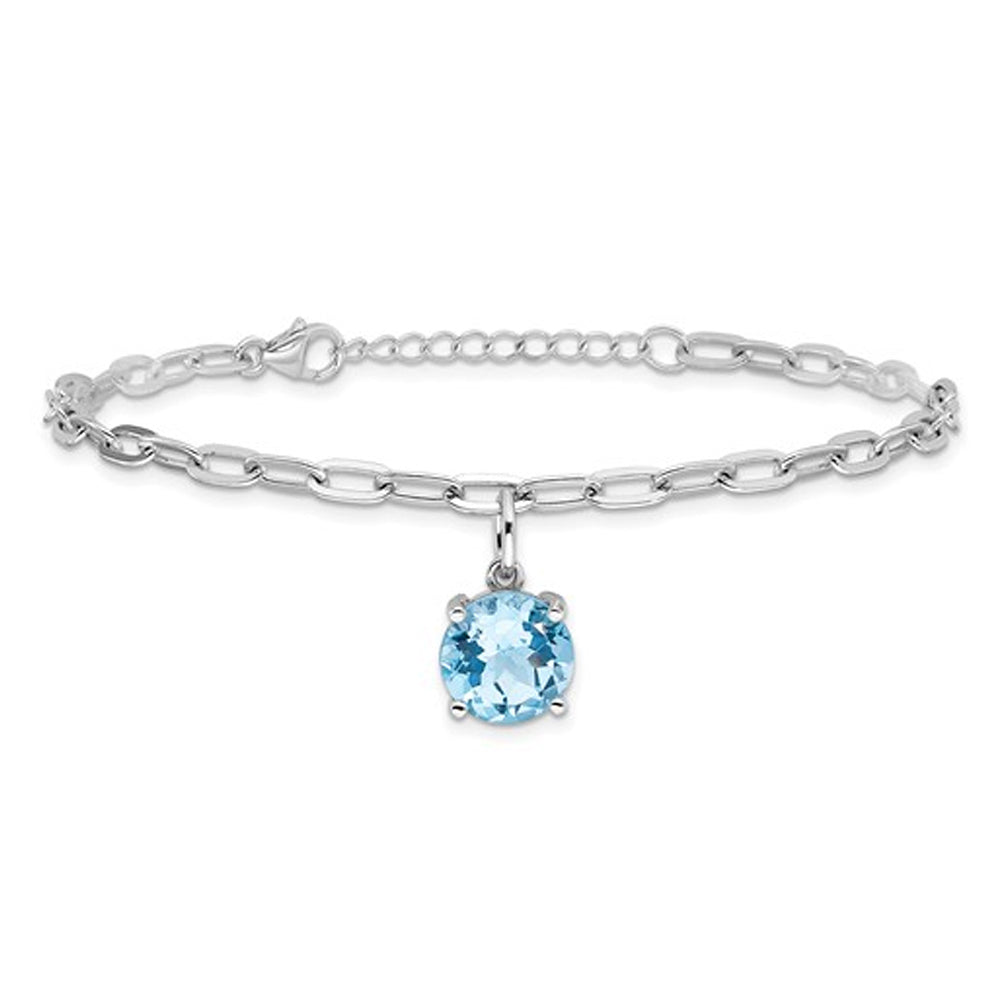 4.20 Carat (ctw) Blue Topaz Bracelet in Sterling Silver Image 1