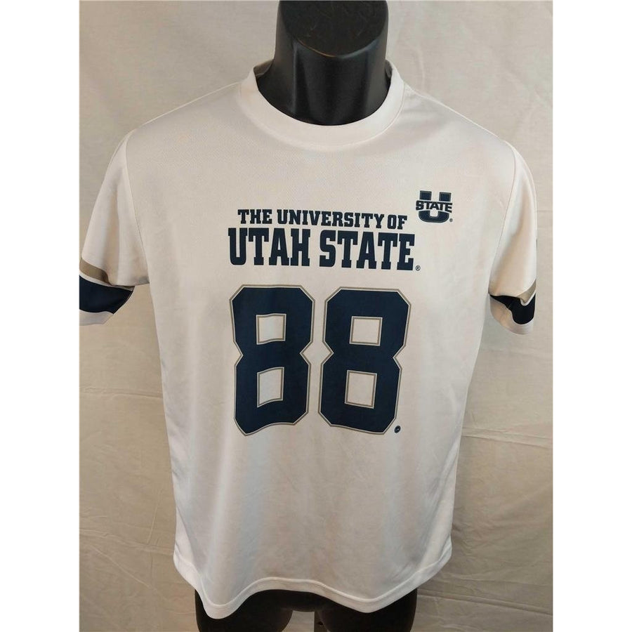 Utah State Aggies 88 Youth Size L Large 14/16 White 2 A Day Jersey Shirt Image 1