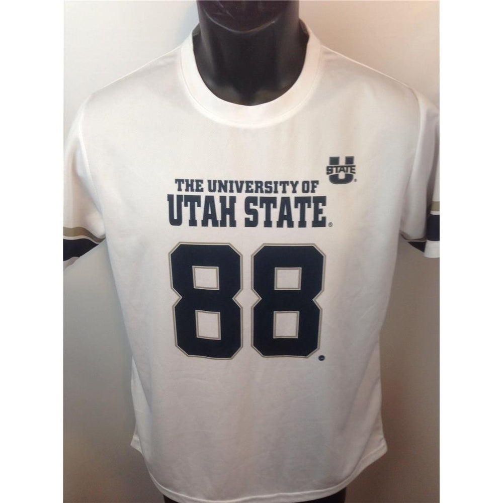 Utah State Aggies 88 Youth Size L Large 14/16 White 2 A Day Jersey Shirt Image 2