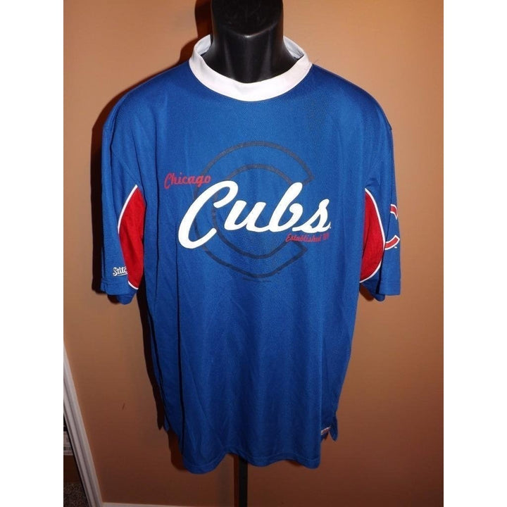 Chicago Cubs Adult Mens Size L Large Blue Stitches Jersey Image 1