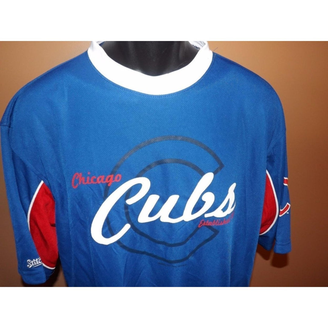 Chicago Cubs Adult Mens Size L Large Blue Stitches Jersey Image 3