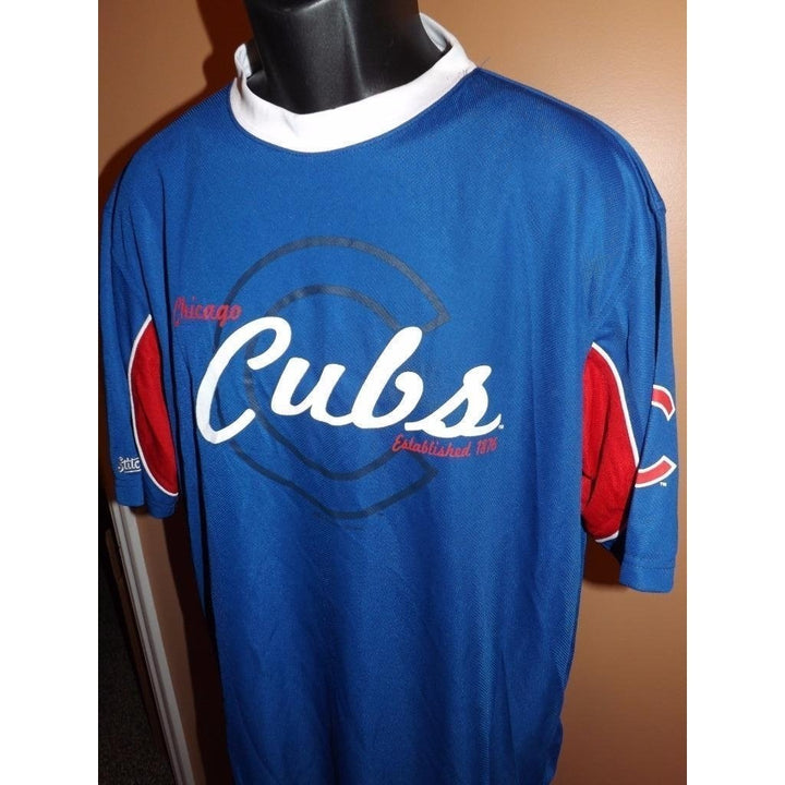 Chicago Cubs Adult Mens Size L Large Blue Stitches Jersey Image 4