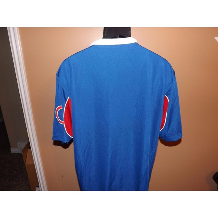 Chicago Cubs Adult Mens Size L Large Blue Stitches Jersey Image 4