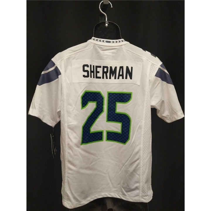 Richard Sherman 25 Seahawks YOUTH L Large 14/16 Nike Jersey 70 Image 4