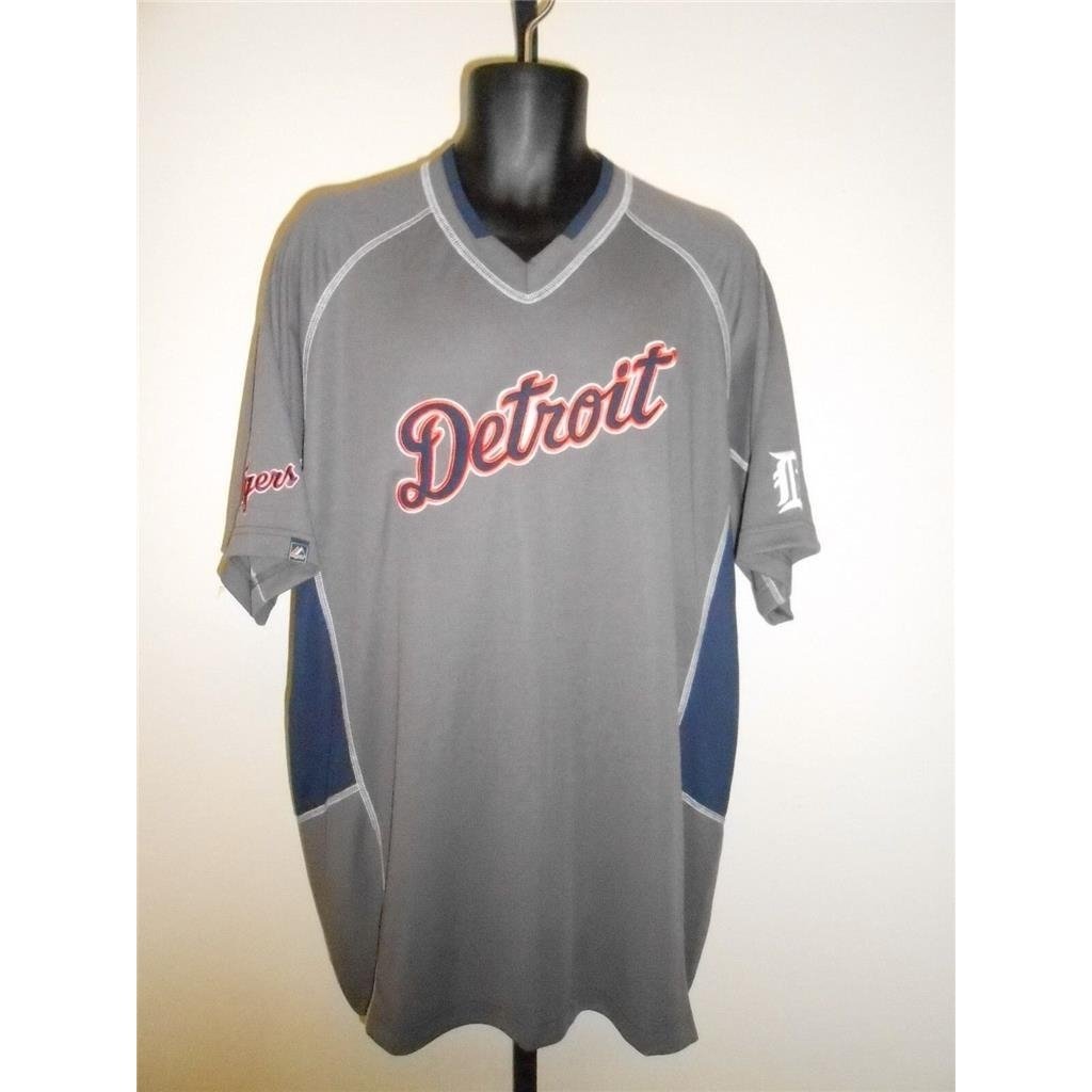 DETROIT TIGERS MENS L LARGE by MAJESTIC JERSEY 62LZ Image 1