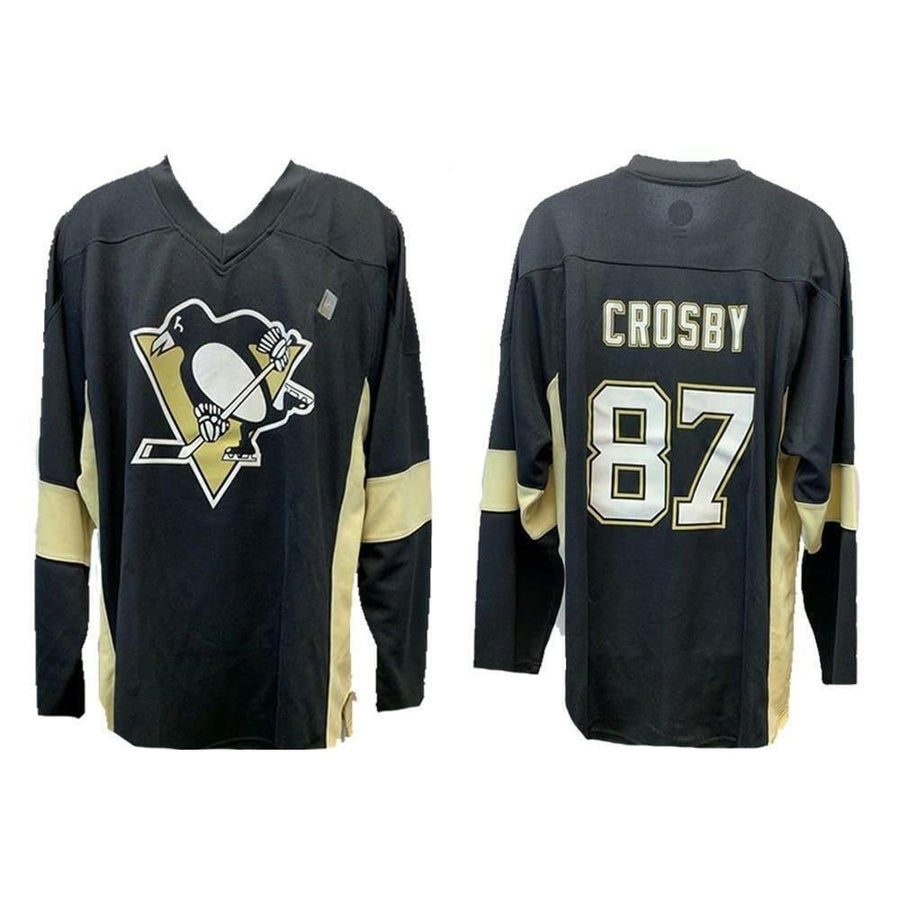 Sidney Crosby 87 Pittsburgh Penguins MENS size XL XLarge Black Jersey Image 1