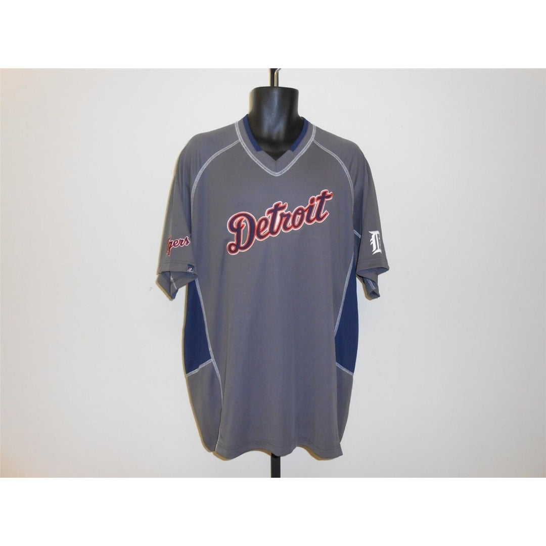 DETROIT TIGERS MENS L LARGE by MAJESTIC JERSEY 62LZ Image 2