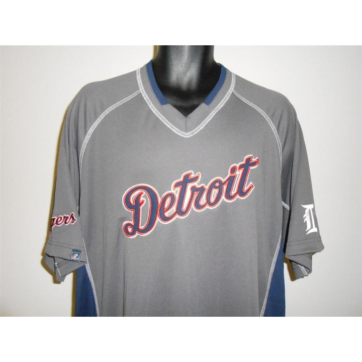 DETROIT TIGERS MENS L LARGE by MAJESTIC JERSEY 62LZ Image 3