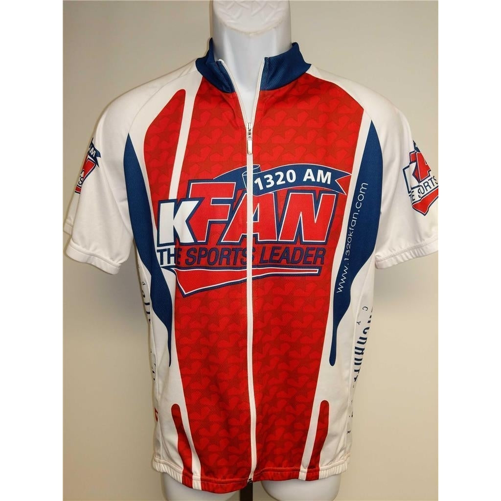 Utah Sports Leader 1320 AM KFAN Mens Size L Large Cycling Shirt Jersey Image 1