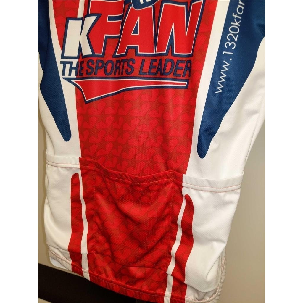 Utah Sports Leader 1320 AM KFAN Mens Size L Large Cycling Shirt Jersey Image 3