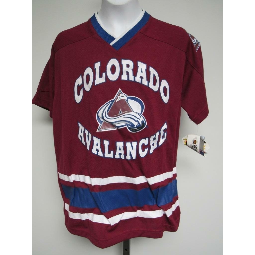 Colorado Avalanche Youth Size L Large (14/16) Red Jersey Image 4