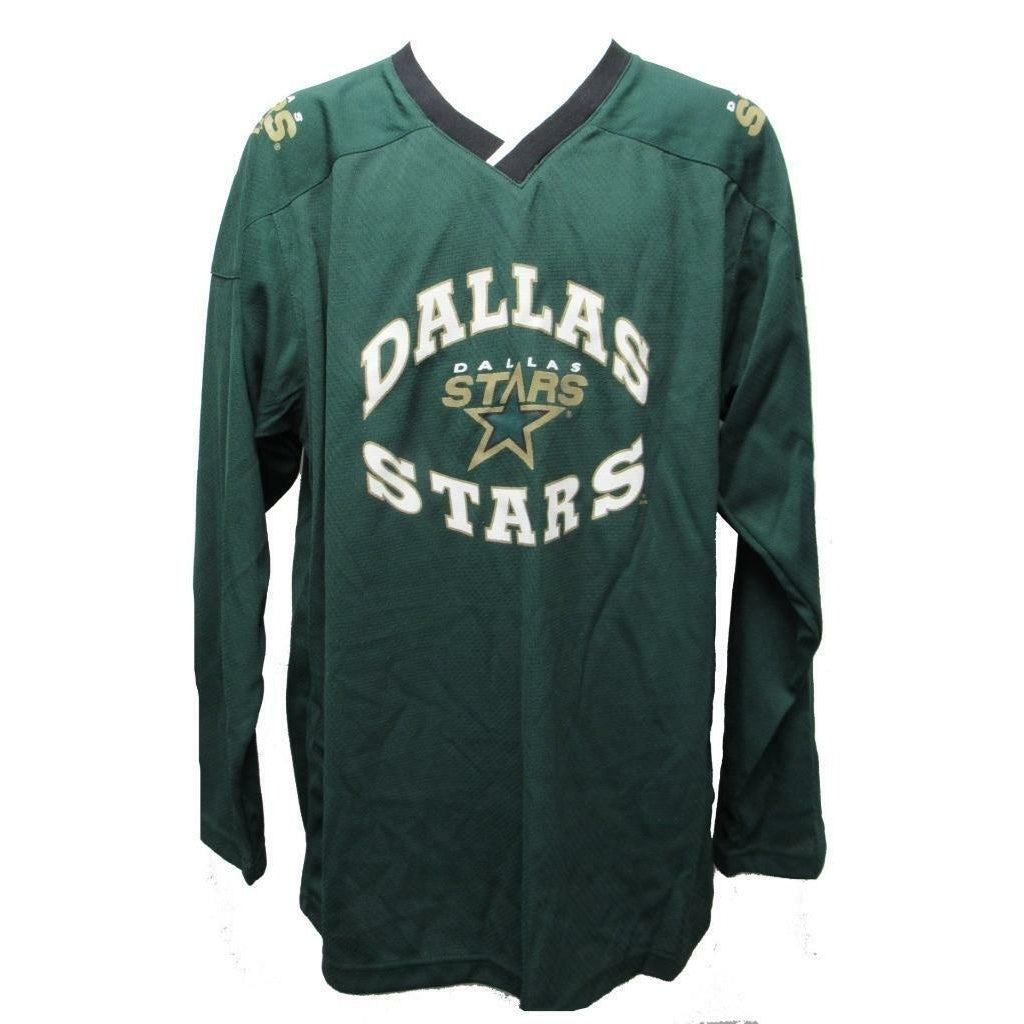 New Dallas Stars Youth Size XL XLarge (18) Green Long Sleeve Jersey Image 1