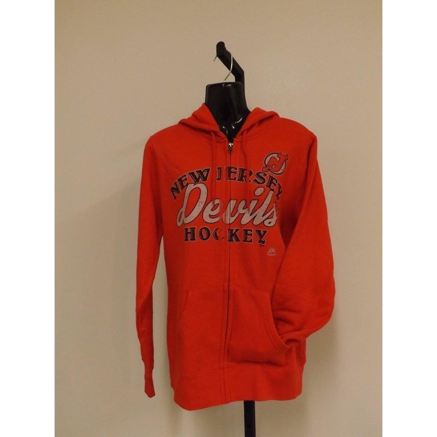 Majestic  Jersey Devils Womens M Medium Hoodie Full-Zip-Jacket 82UU Image 1