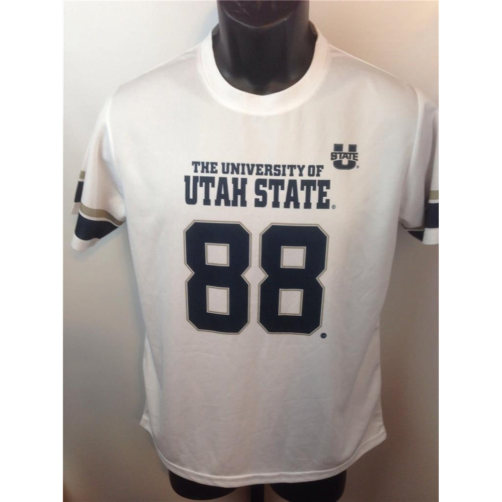 Utah State Aggies 88  Youth Size XL White 2 A Day Jersey Shirt Image 2