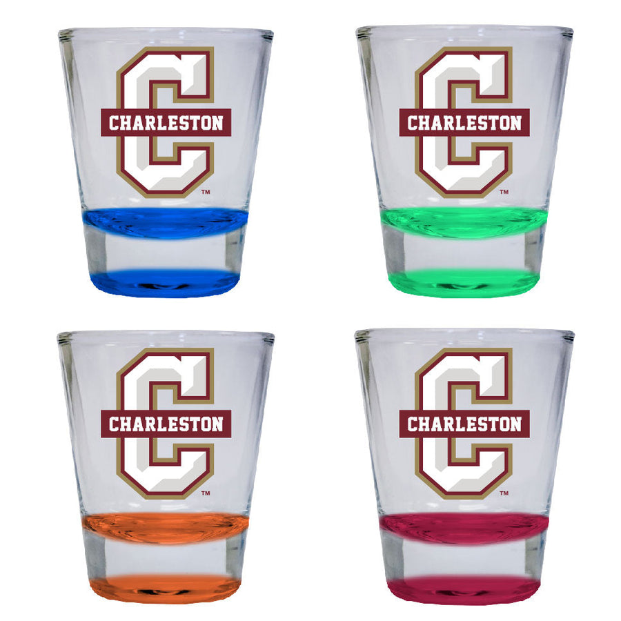 College of Charleston 2 ounce Color Etched Shot Glasses Image 1