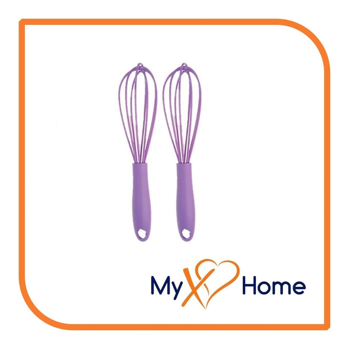 7" Purple Silicone Whisk by MyXOHome (124 or 6 Whisks) Image 3