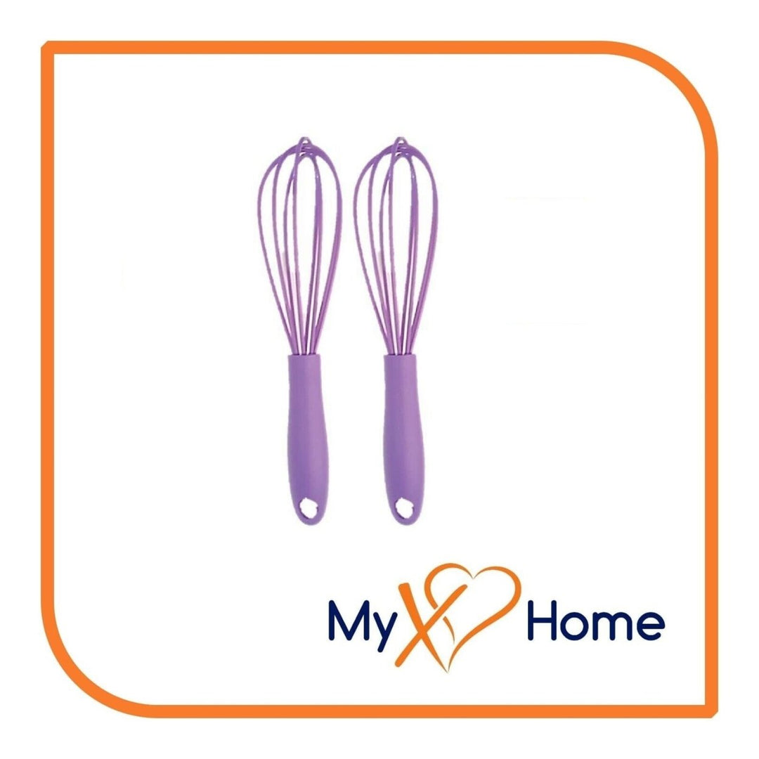 7" Purple Silicone Whisk by MyXOHome (1 2 4 or 6 Whisks) Image 1