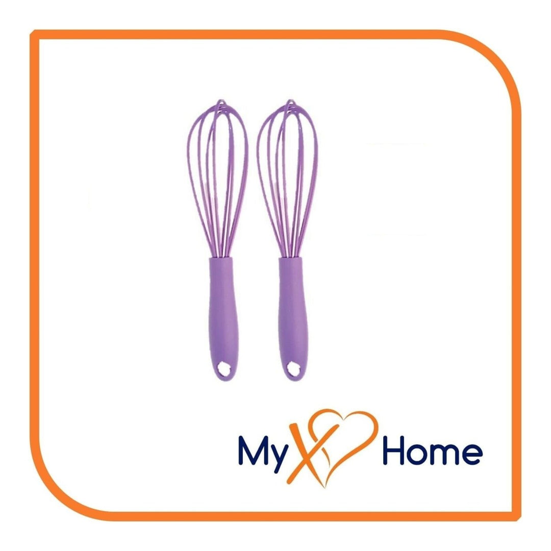 7" Purple Silicone Whisk by MyXOHome (124 or 6 Whisks) Image 1