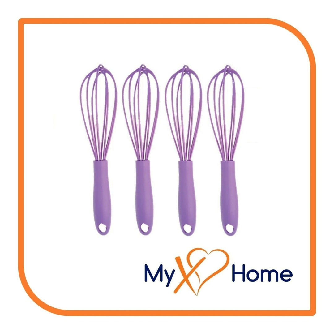 7" Purple Silicone Whisk by MyXOHome (124 or 6 Whisks) Image 4