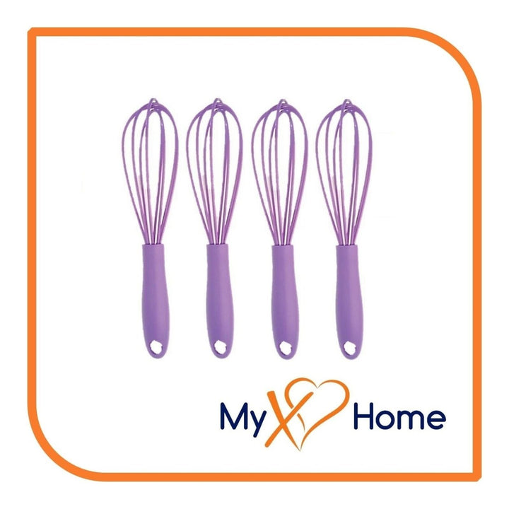 7" Purple Silicone Whisk by MyXOHome (1 2 4 or 6 Whisks) Image 1