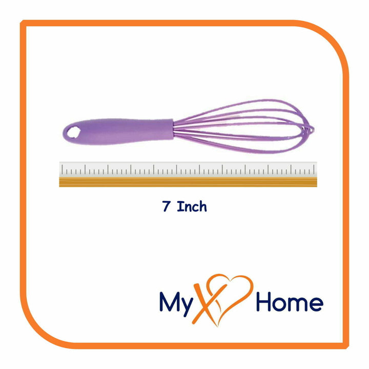 7" Purple Silicone Whisk by MyXOHome (124 or 6 Whisks) Image 9